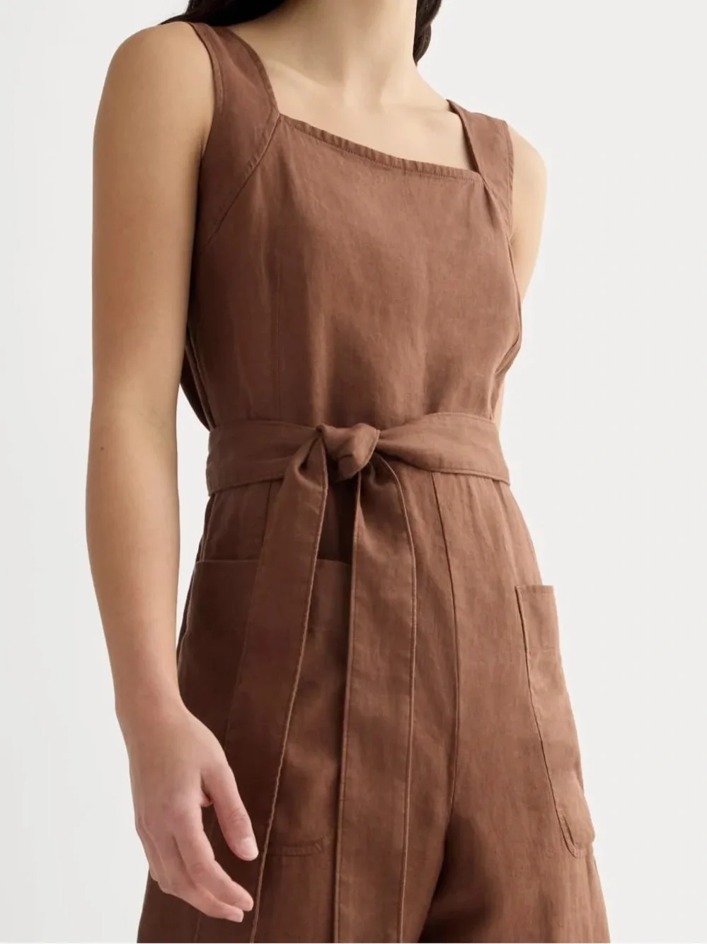 Everlane The Utility Coverall in Linen Cedarwood Size 4 NWOT